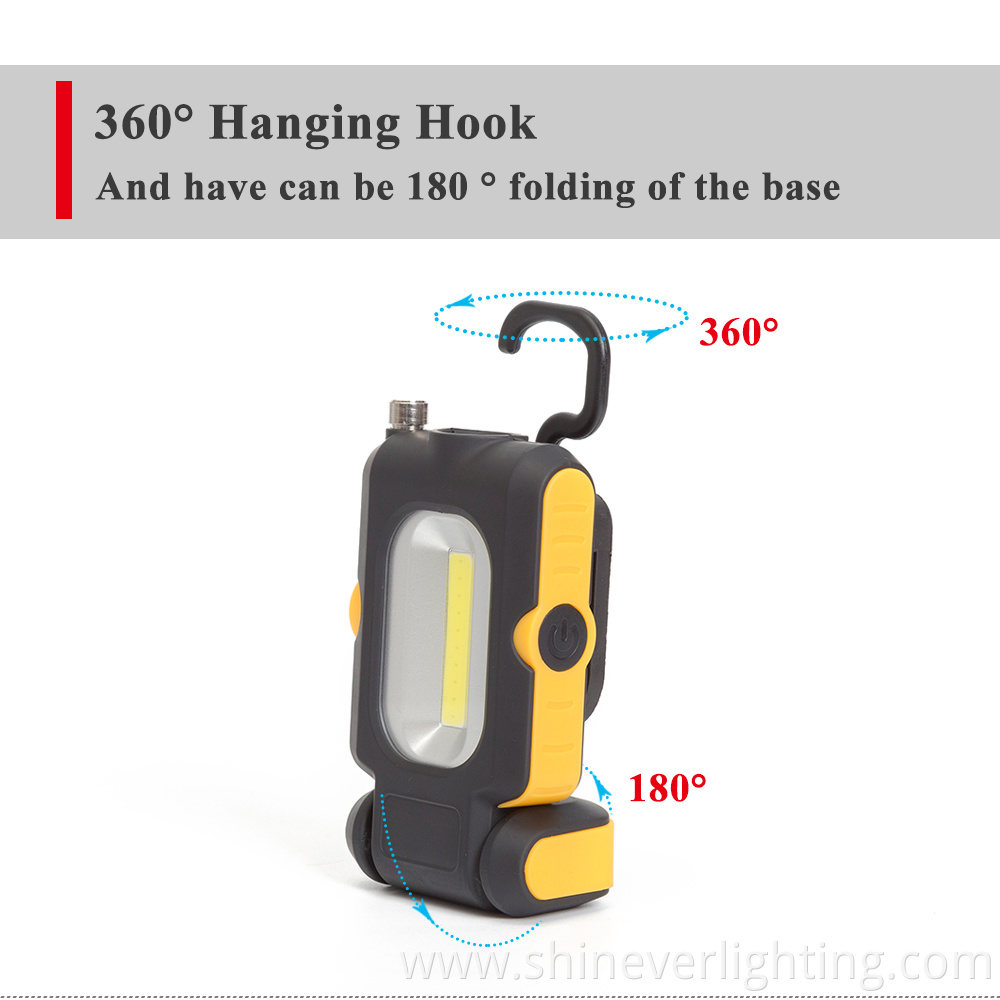 Collapsible work light with USB charging